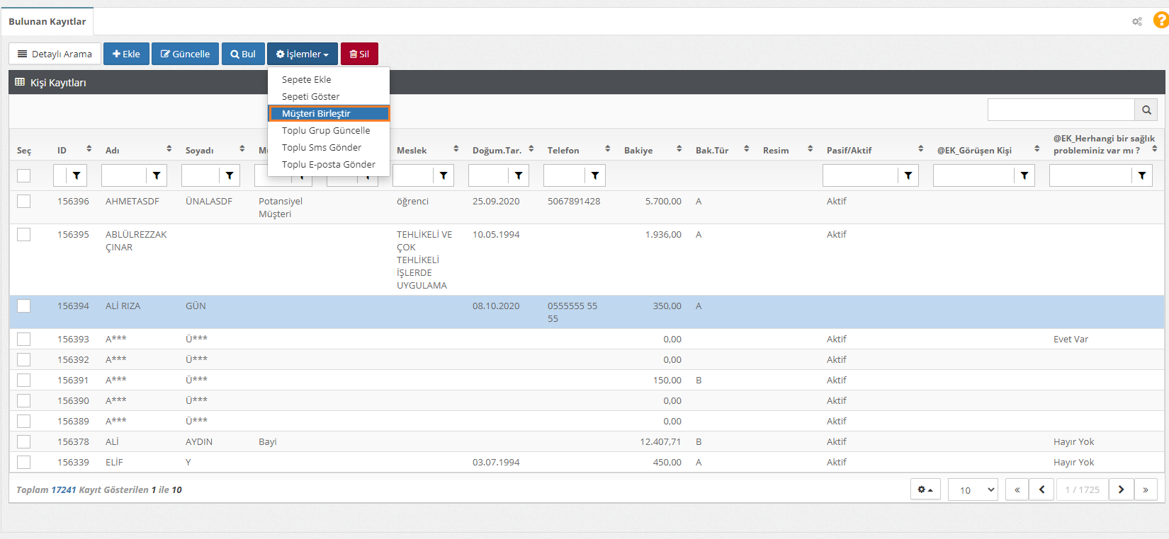 Müşteri Birleştirme Nasıl Yapılır?